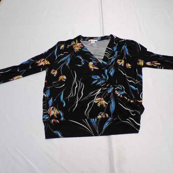 FINN & GRACE FLOURAL LONG SLEEVE DRESS BLOUSE - Picture 3 of 8